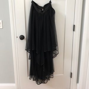 Free people size 6 black tulle skirt NWT
